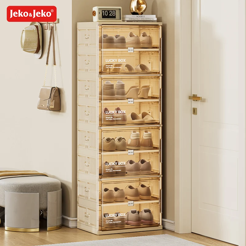 Jeko&Jeko Durable Adjustable Space Saving Cabinet Closet Stand Shoes Storage Shoebox Organizer
