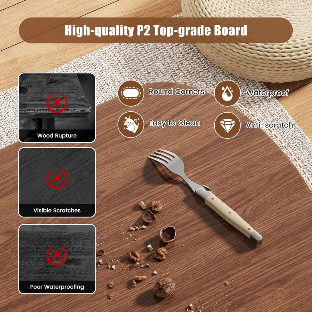 HUANZHUANG oval lift top coffee table - image 4