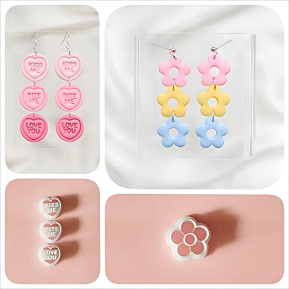 

New Earrings Polymer Clay Moulding Flower/Love/Love Soft Pottery Clay Knife DIY Earrings Jewelry Pendant Making Clay Tool