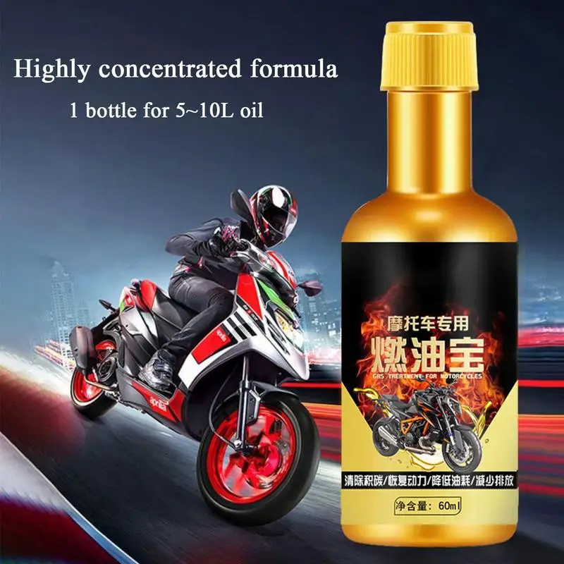 Motorcycle Engine Oil Additive 60ml Engine Flush Cleaner Petrol Saving Treasure Carbon Remover Agent Flush Cleaner For