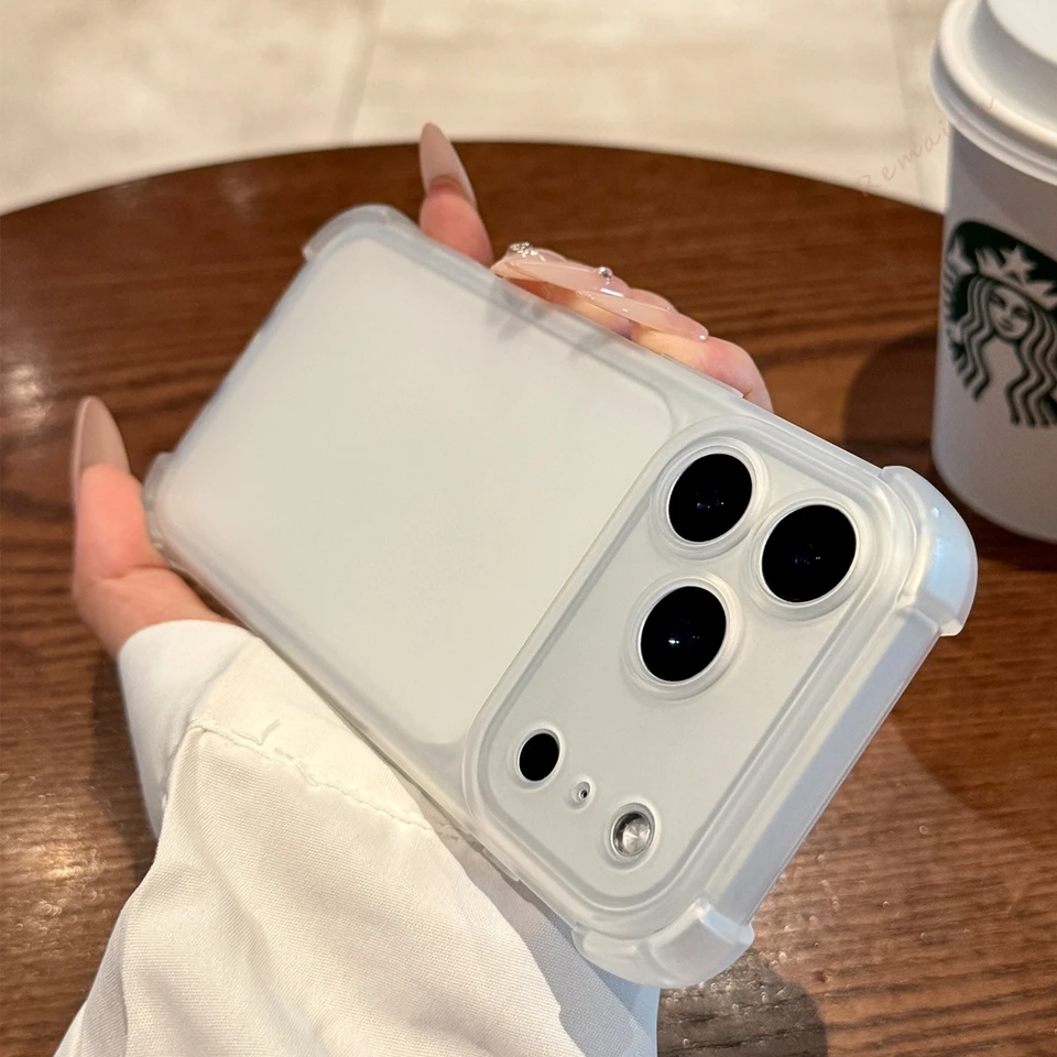 Chic Matte Clear Shockproof Phone Case - Stylish and Durable Protector Cover