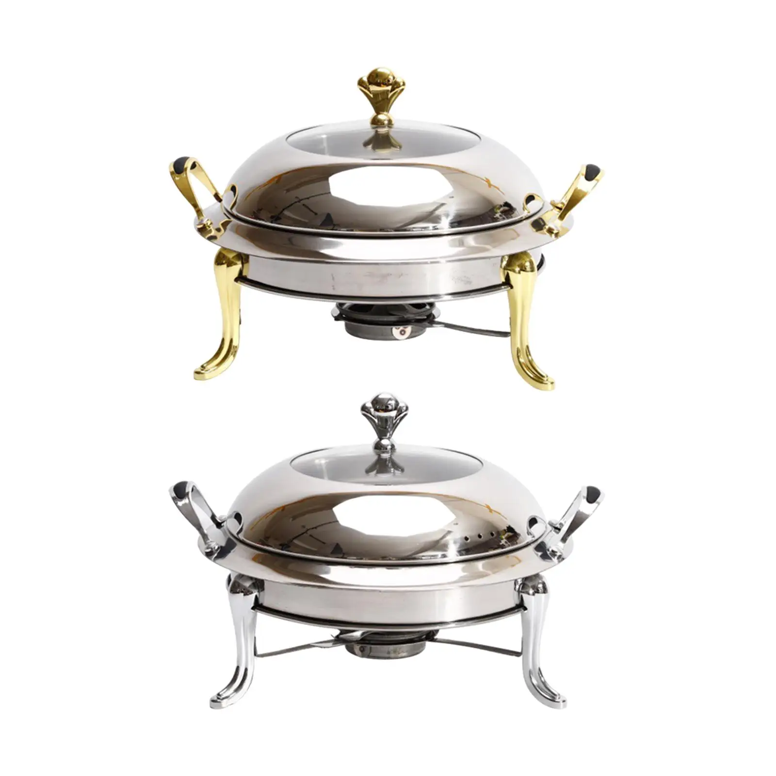 Food Warmer Quick Heating Cooking Pot with Lid Camping Alcohol Stove Hot Pot for Kitchen Party Noodles, Egg Restaurant Household 2