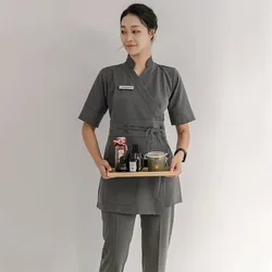 2023 Free Shipping New Arrivals Thai SPA Uniform Health Club Foot Massage Technician Overalls Beauty Salon Manicurist Workwear