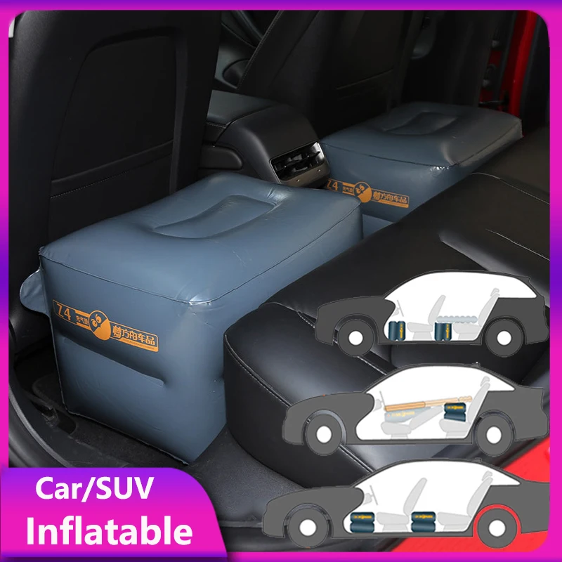Inflated Cushion Car Rear Seat Cushions Inflatable Travel Matress Gap Cushions Suv Accessories Front Slope Pad Inflated Cushion
