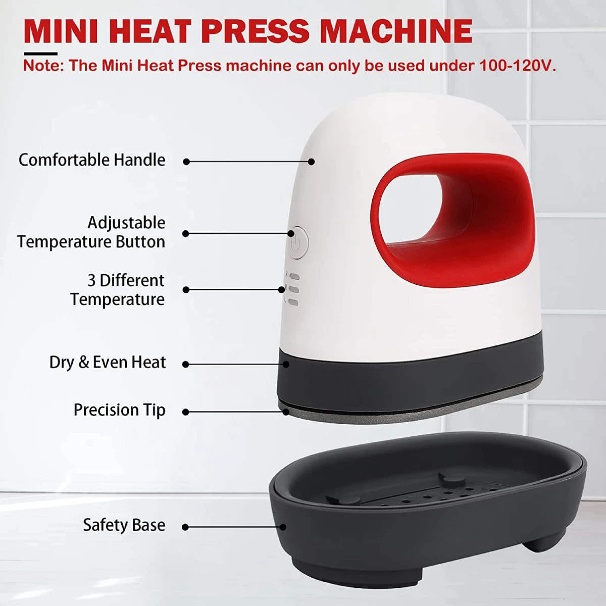 Mini Heat Press Machine T-Shirt Printing Easy Heating Transfer Press Iron  Machines for Clothes Bags Blanket Leather Portable DIY - AliExpress