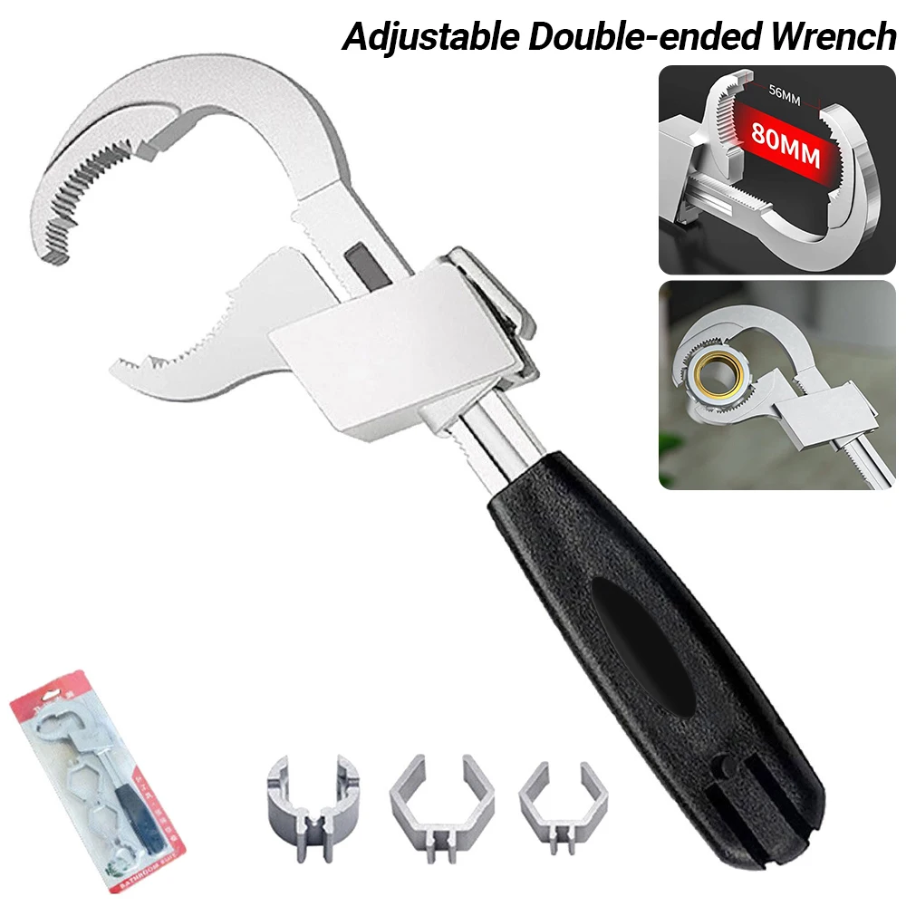 AU Multifunction Adjustable Double-ended Wrench Bathroom Water Pipe Spanner Tool