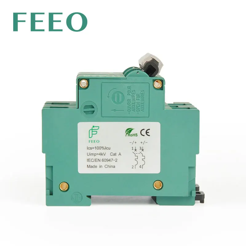 FEEO 2P DC 550V/800V Solar Energy Photovoltaic Mini Circuit Breaker MCB 80A 100A 125A DC for PV System Electrical CE Certificate