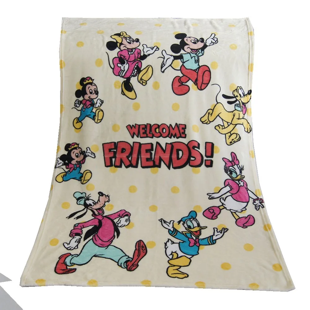

2023 Disney Mickey Mouse Gathering Baby Blanket Throw 150x200cm on Bed/Crib/Sofa Cover for Children Girls Boys Birthday Gift