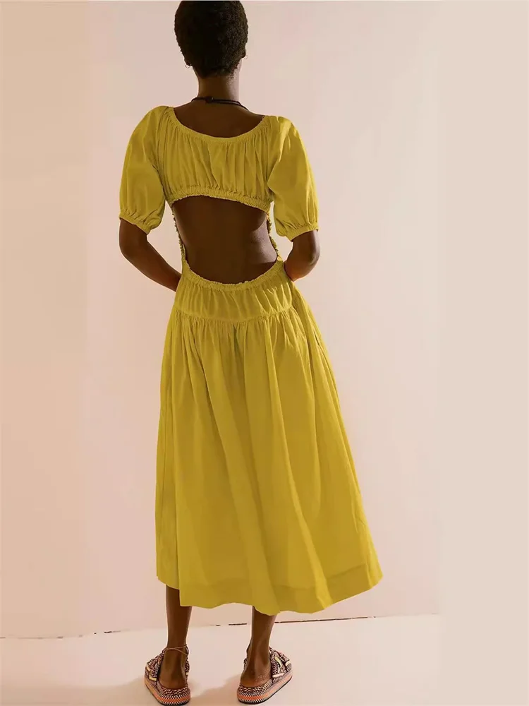 Wmstar Dresses for Women Elegant Solid Sexy Party Off Shoulder Short Sleeve Maxi Dress Summer Clothes Wholesale Dropshipping