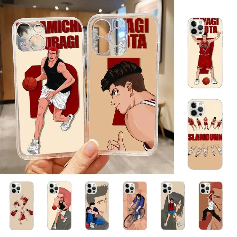 Custodia Per Telefono Anime Slam Dunks Per Iphone 7 8 Plus X Xr Xs 11 12 13 15 Mini Iphone Mobile 14 Pro Max Case