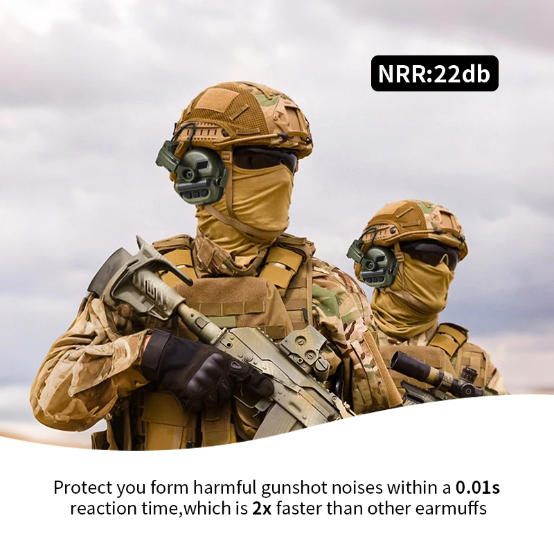 Electronic Earmuffs Tactical Headset Noise Cancelling Headphones Shooting Hunting Active Noise Reduction for ARM NEXT F30