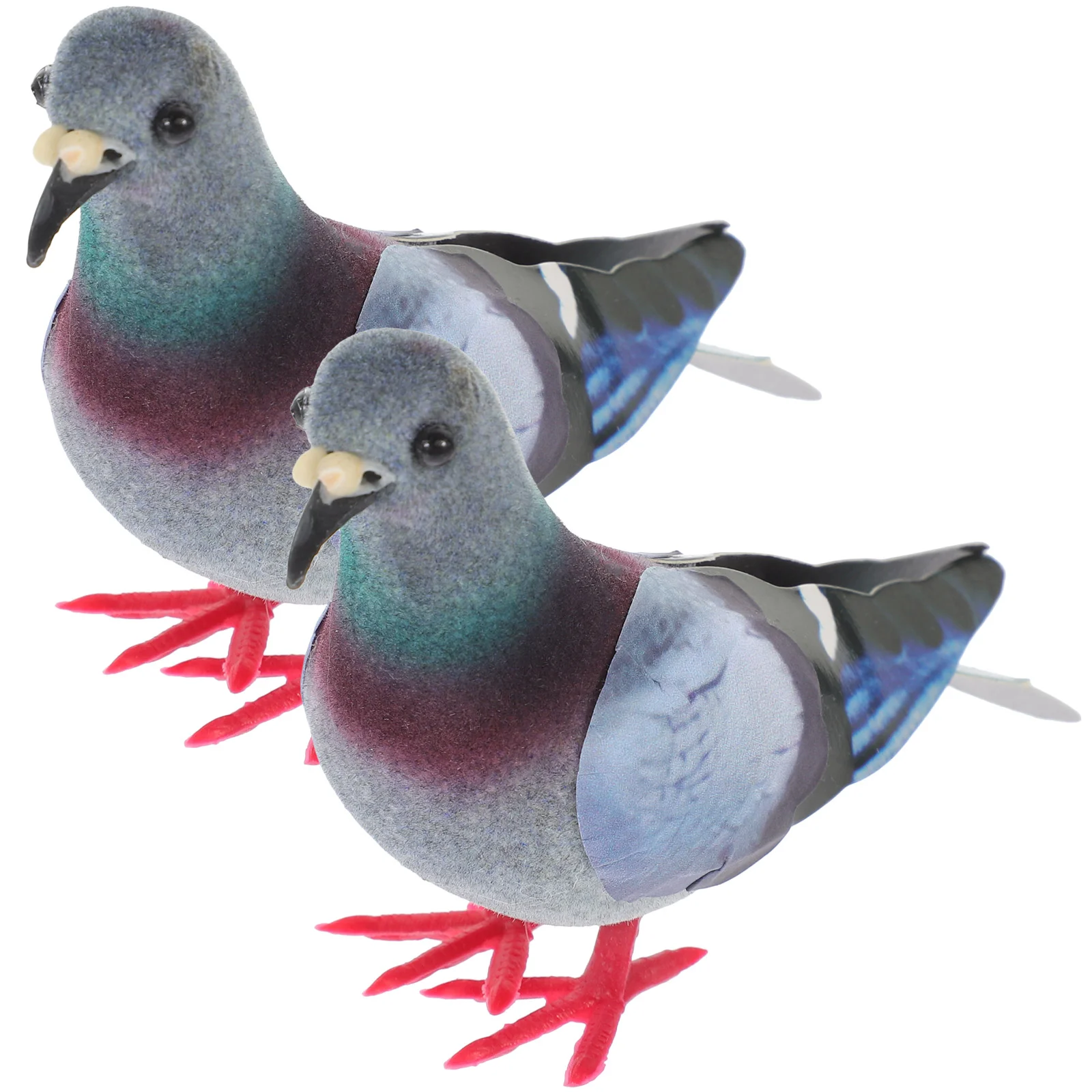 

2 Pcs Foams Dove Ornaments Home Decor Sculpture Christmas Tree Miniature Statue Plastic Bird Statues Outdoor
