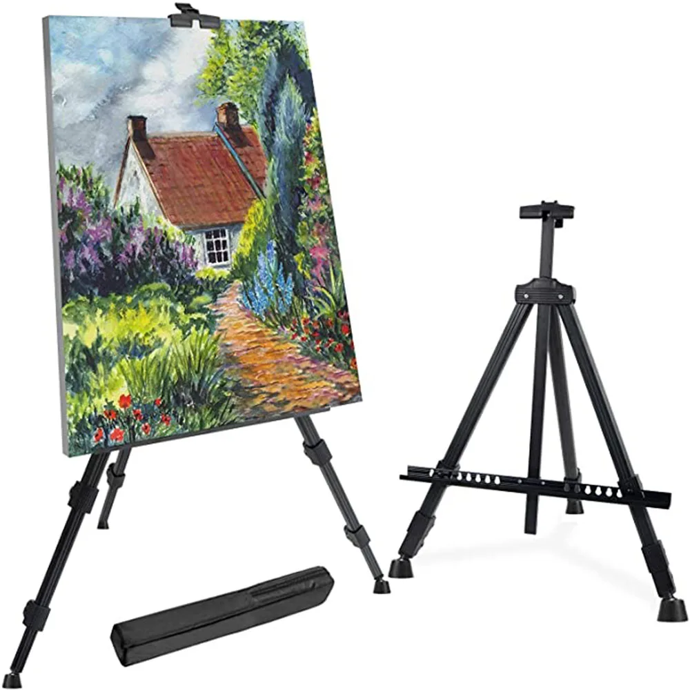 Portable Adjustable Metal Sketch Easel Stand Foldable Travel Easel