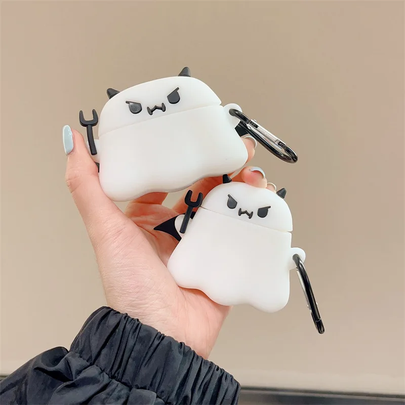 

Halloween Cartoon Ghost Case for AirPods Pro2 Airpod Pro 1 2 3 Bluetooth Earbuds Charging Box Protective Earphone Case Cover