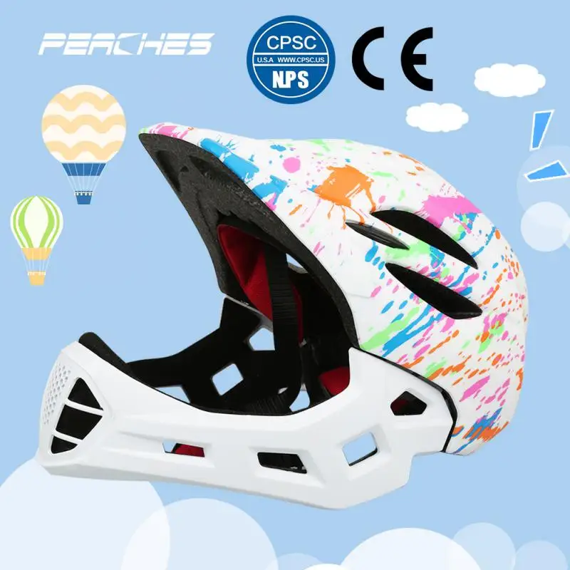 Children's Full Face Helmet Balance Bike Scooter MTB Cycling Helmets Kids Sports Roller Skating