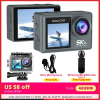 5K 4K60FPS Action Camera Dual IPS Touch LCD DVR EIS 170° 30M Waterproof 5X Zoom Sport Camera With Wireless Mic&Remote Control 1