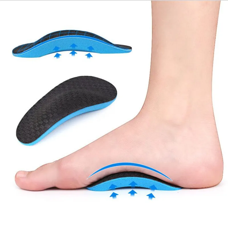 1Pair EVA Sports Palm Protector Insole For Men Women Flat Arch Support Half Cushion Inside Outside Orthopedic Footbed Cushions