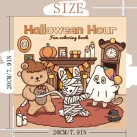 Halloween Hour Fun Coloring Book For Adults And Teen Featuring Adorable Creepy Creatures Educational Doodles Book For Relaxation 2