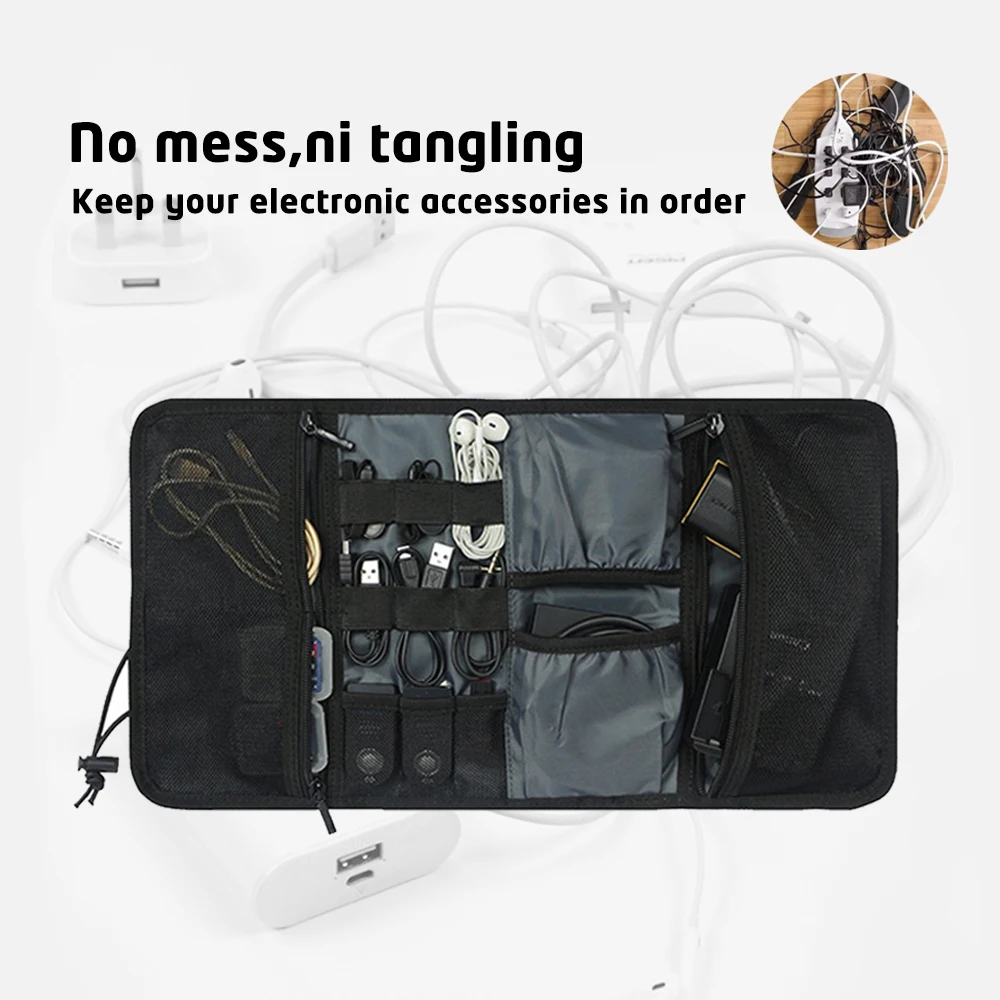 Organizer Da Viaggio Per Elettronica - Custodia Impermeabile In Oxford - Dimensioni 19x11x6 Cm - Portatile - 4