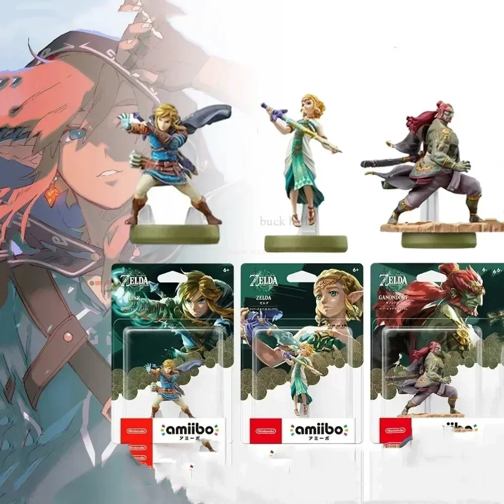 Genuine Amiibo Zelda Tears Of The Kingdom Twilight Princess Amiibo Link Ganon Figure Nfc Anime Figure Statue Kawaii Gifts