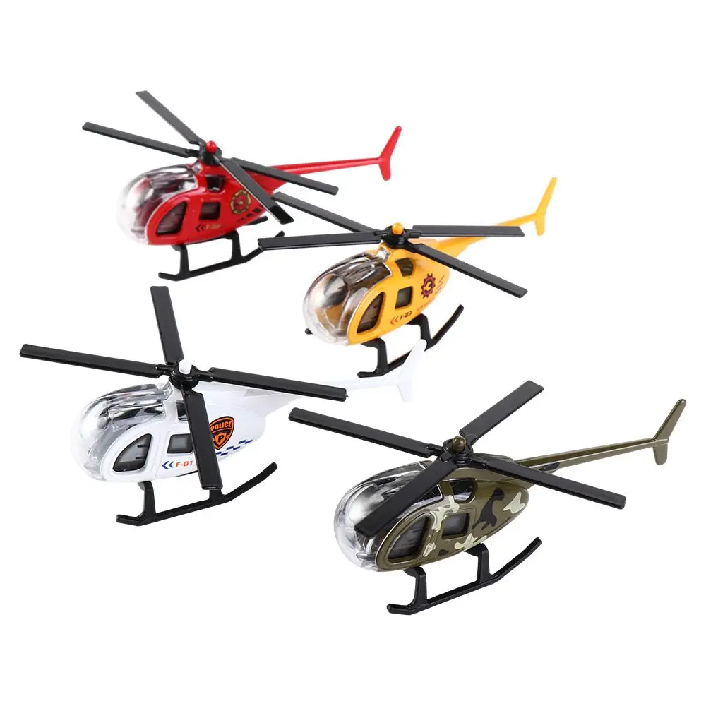 1Pcs New Children Helicopter Toy Alloy Airplane Model Simulation Metal Flying Model Toy Sound and Light Kids Gift 3