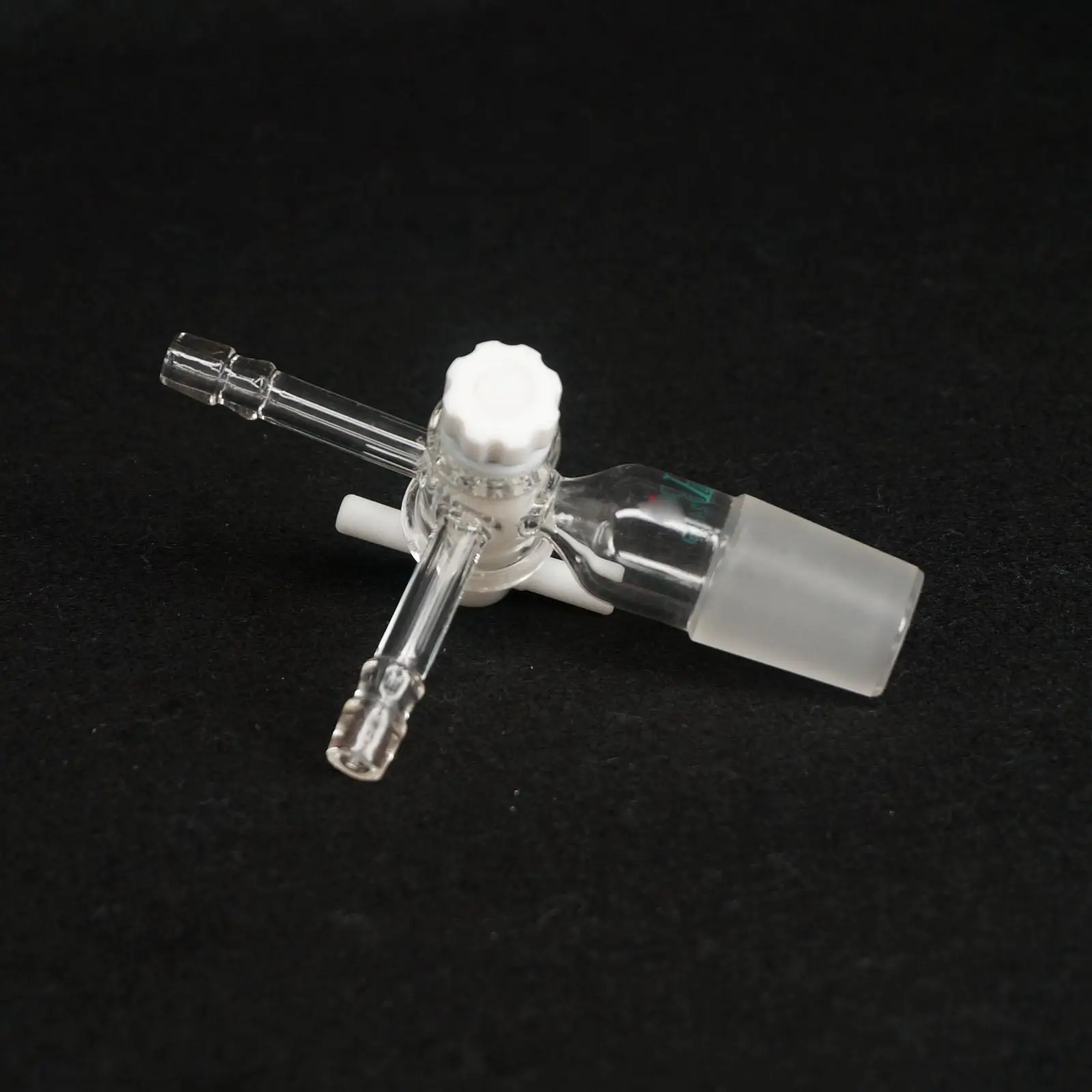

29/32 Joint T Type Glass Adapter Three-Way PTFE Stopcock 130mm Length Lab Ware
