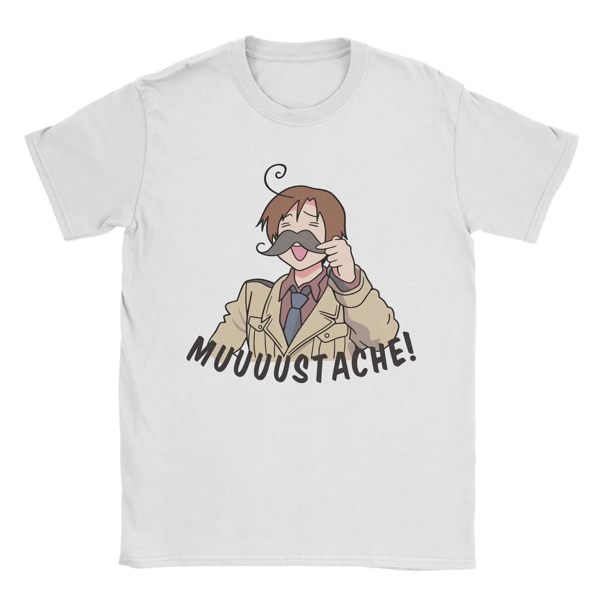 Hetalia Axis Powers Herren-T-Shirts, modische T-Shirts, kurzärmelige T-Shirts mit Rundhalsausschnitt, Baumwolle, Geschenkidee, Kleidung