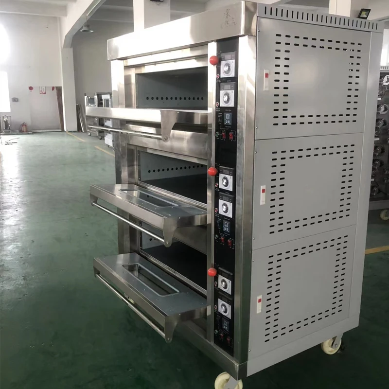 Oven Gas Commercial Large Capacity Three Layer Six Plate Pizza Cake Bread Scones Baking Household Bakery Equipment Furnace 3