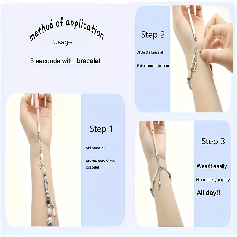 1pc Bracelet Fastening Aid - Women'S Jewelry Clasp Helper, Multi-Color Plastic Hooks for Bracelets & Necklaces Home Accessories