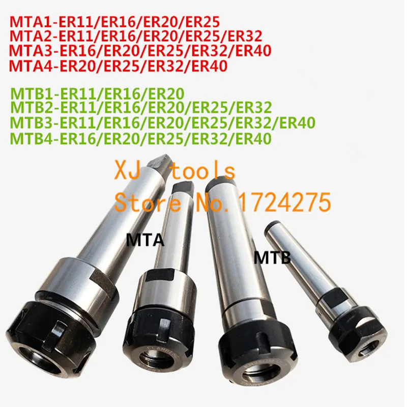 Collet Chuck Holder Collet Chuck Tool Holder 1Pcs MT1/MT2/MT3/MT4 Morse Taper ER11/ER16/ER20/ER25/ER32/ER40 Collet Chuck Holder CNC Tool Holder Clamp.