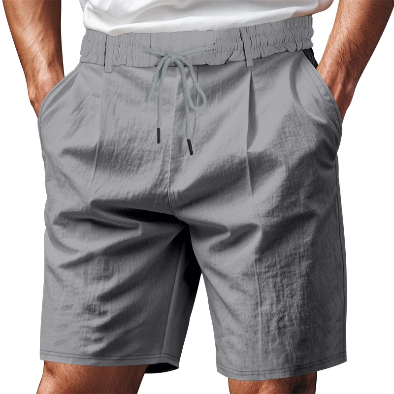 Casual Elastic Waist Men Shorts for Beach Holiday