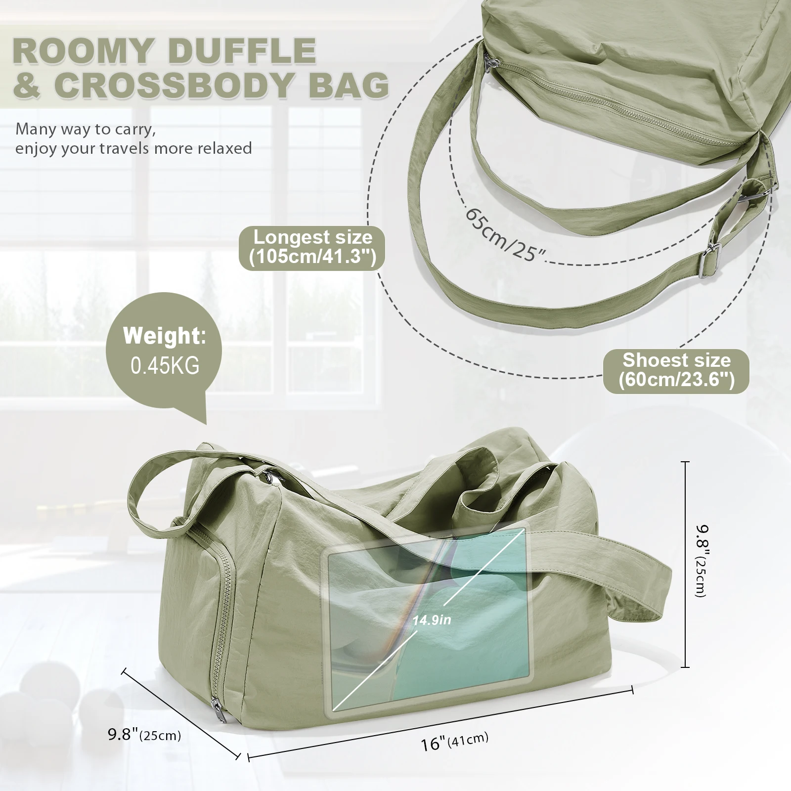Waterproof Swimming Bag Pack Dry Shoulder Bag for Beach Boat Sports Case Travel bag, Tote Bag, Women Men Sports and Fitness Bag