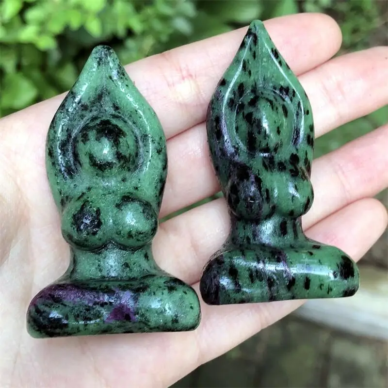 

Натуральный рубин в Zoisite, фигурка из драгоценных камней для тела, подарок для рукоделия, Исцеляющие кристаллы, украшение для дома рейки, 1 шт.