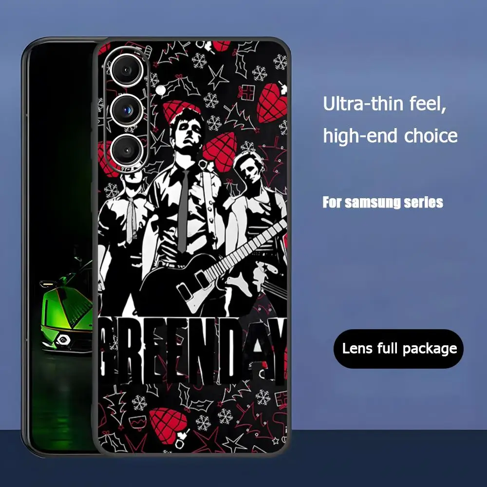 Vibrant Green Day Band Soft Black Phone Case