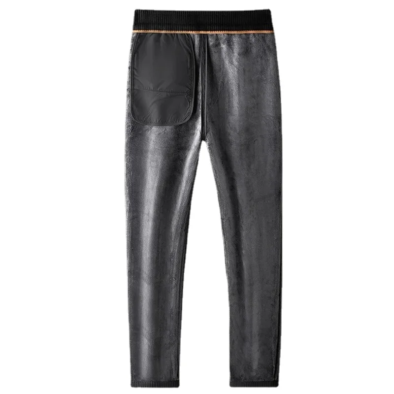 

2024 New Men's Pants Winter Fleece Lined Warm Classic Corduroy Pants Men Korean Autumn Work Wear Luxury Designer Trousers Male
