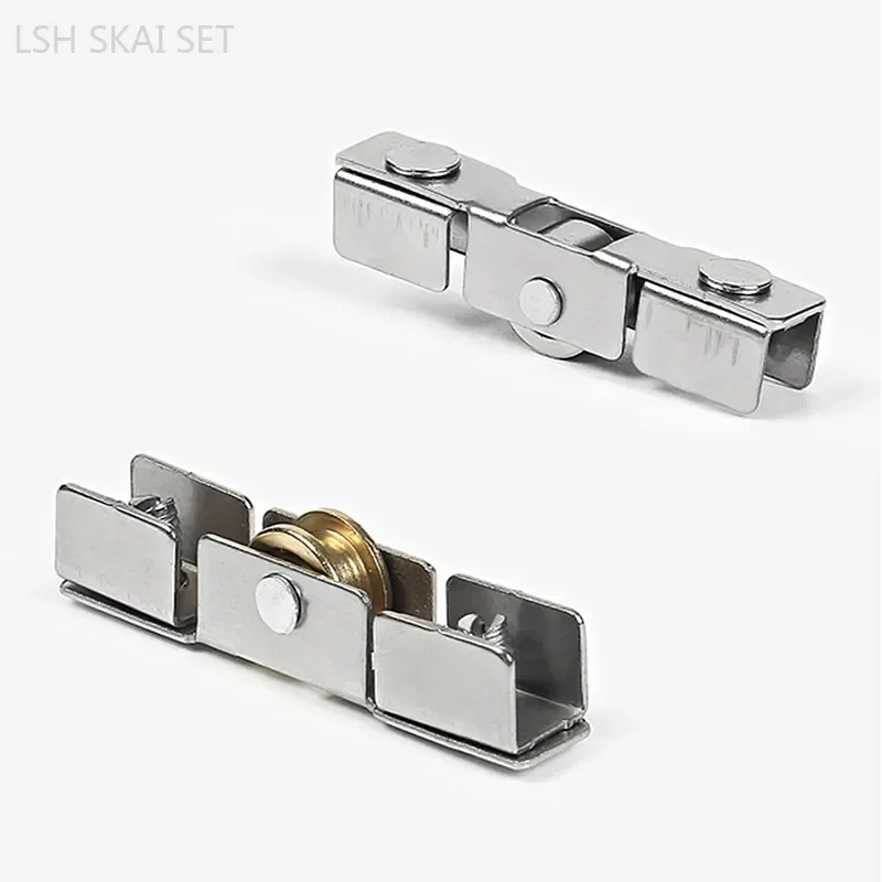 Aluminum Alloy Window Pulley Sliding Door Window Wheel Glass Track Roller Furniture Hardware Accessories 10Pcs