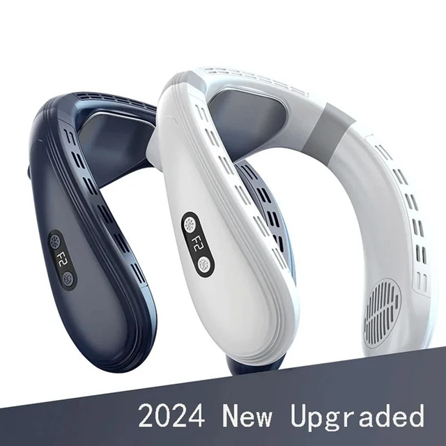 New Neck Air Conditioner Portable Neck Fan Rechargeable Semiconductor Cooling Bladeless Fan Outdoor Personal Fan Wearable Cooler 2