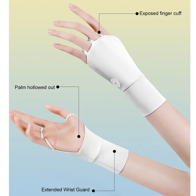 Women Protector Golf Gloves Cool Breathable Sun UV Protector Golf Glove Hollow Palm Elastic for Outdoor Practice 5