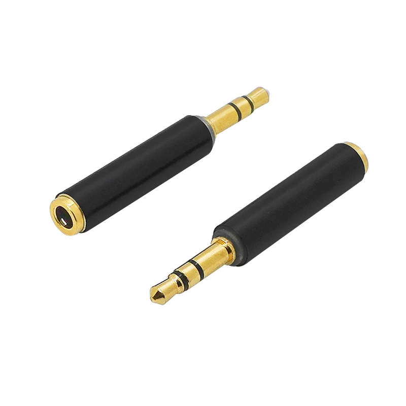 Pozłacane 3.5mm Adapter Audio konwerter TRS męski na żeński TRRS Stereo 3 polak na 4 polak Adapter złącze Audio do mikrofonu