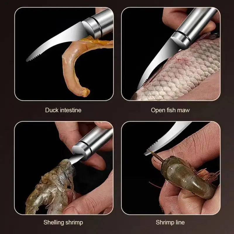 Multifunctional Knife Shrimp Peeler Fish Scale Scraper