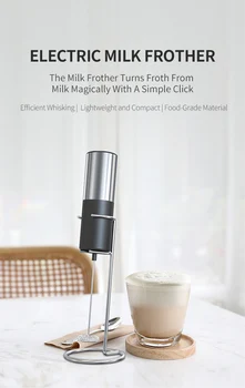 ITOP montalatte elettrico con staffa Mini macchina da caffè in schiuma frullino per le uova per agitatore per Cappuccino al cioccolato frullatore portatile 1