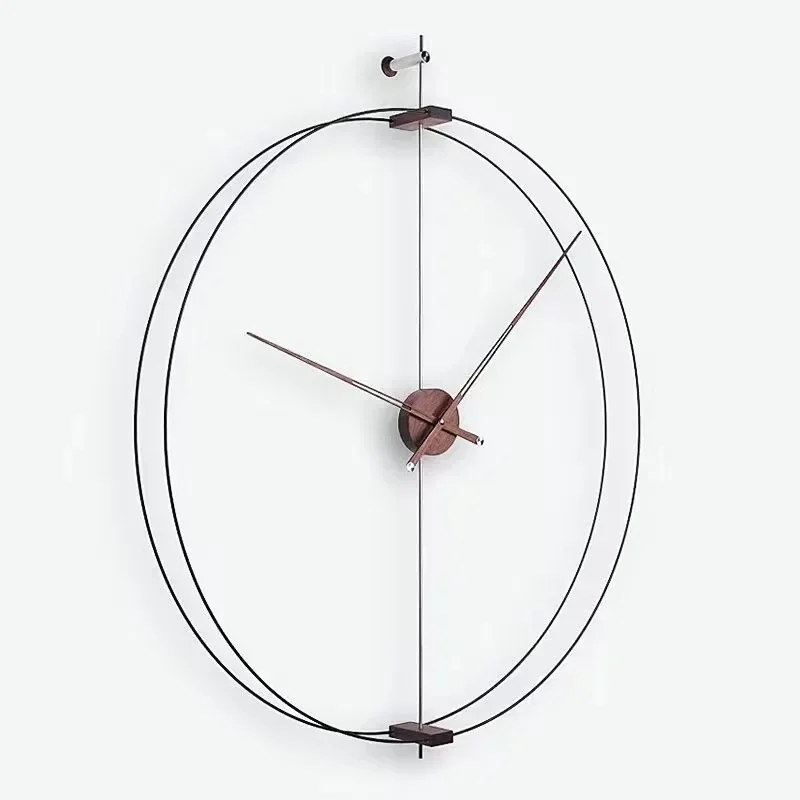 Large Wood Modern Aesthetic Design Wall Clock Color:wood 80x80cm 2