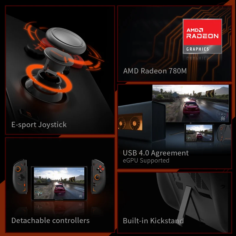 OneXPlayer 2 Pro AMD R7-8840U 3 in 1 Tablet Laptop PC Game Console Handheld 8.4 Inch 2.5K 32G RAM 2TB SSD Windows 11 Computer 4