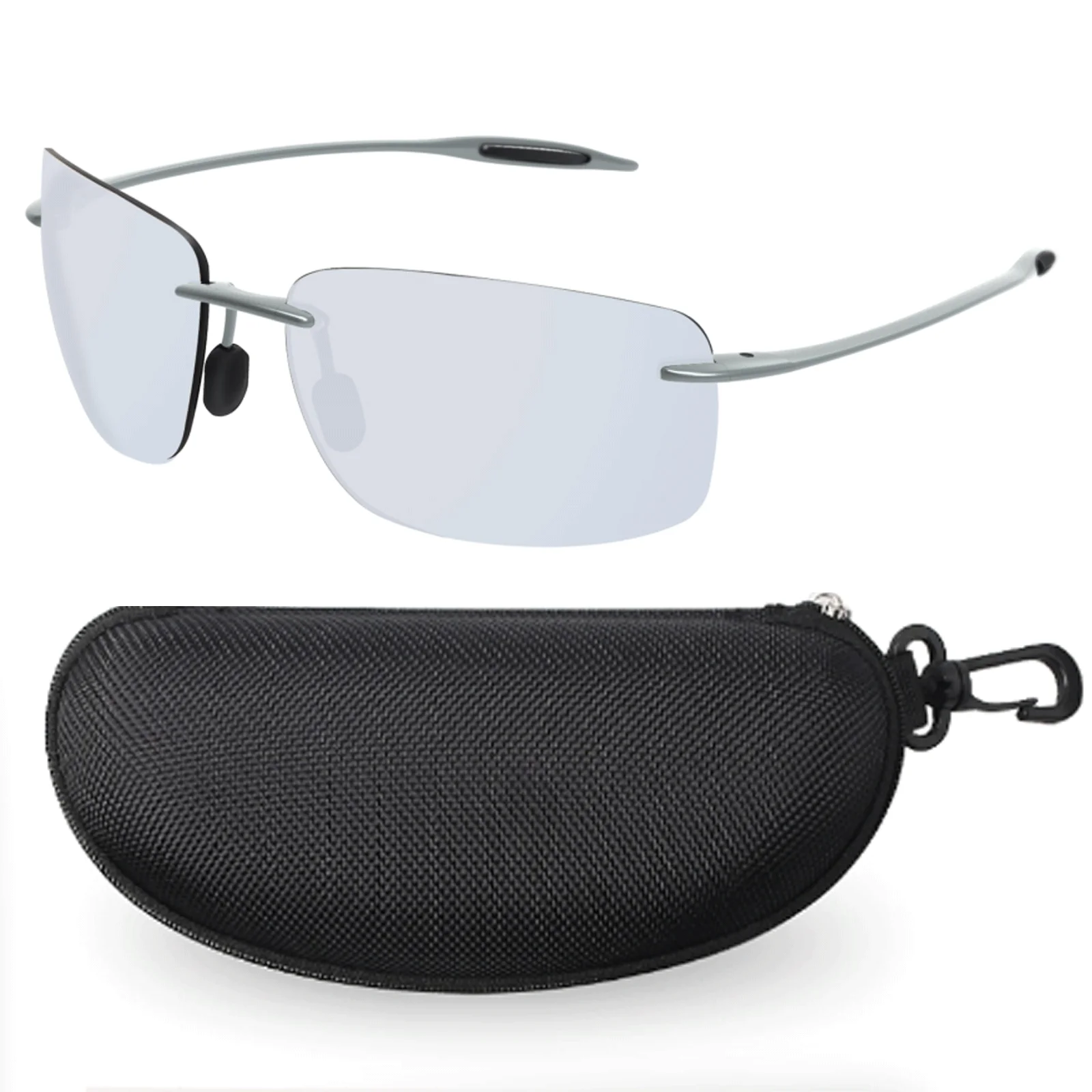 MAXJULI Polarisierte Klassische Sport Randlose Sonnenbrille Männer Angeln Fahren Männlich Rechteck Ultraleicht Rahmen Sonnenbrille UV400 MJ8009 – Detail 14