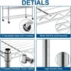 6 Tier Wire Shelving Unit Metal Storage Shelves w/Wheels, 350 Capacity Per Shelf, Heavy Duty Steel Garage Shelf, 48" L X 18" W X 4