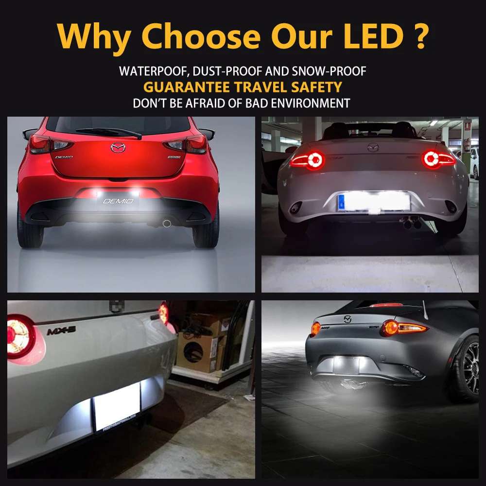 2Pcs    LED ȣ  ȣ ÷Ʈ  Mazda 2 2016 Mazda Mx-5 MX5 Miata 2016-UP