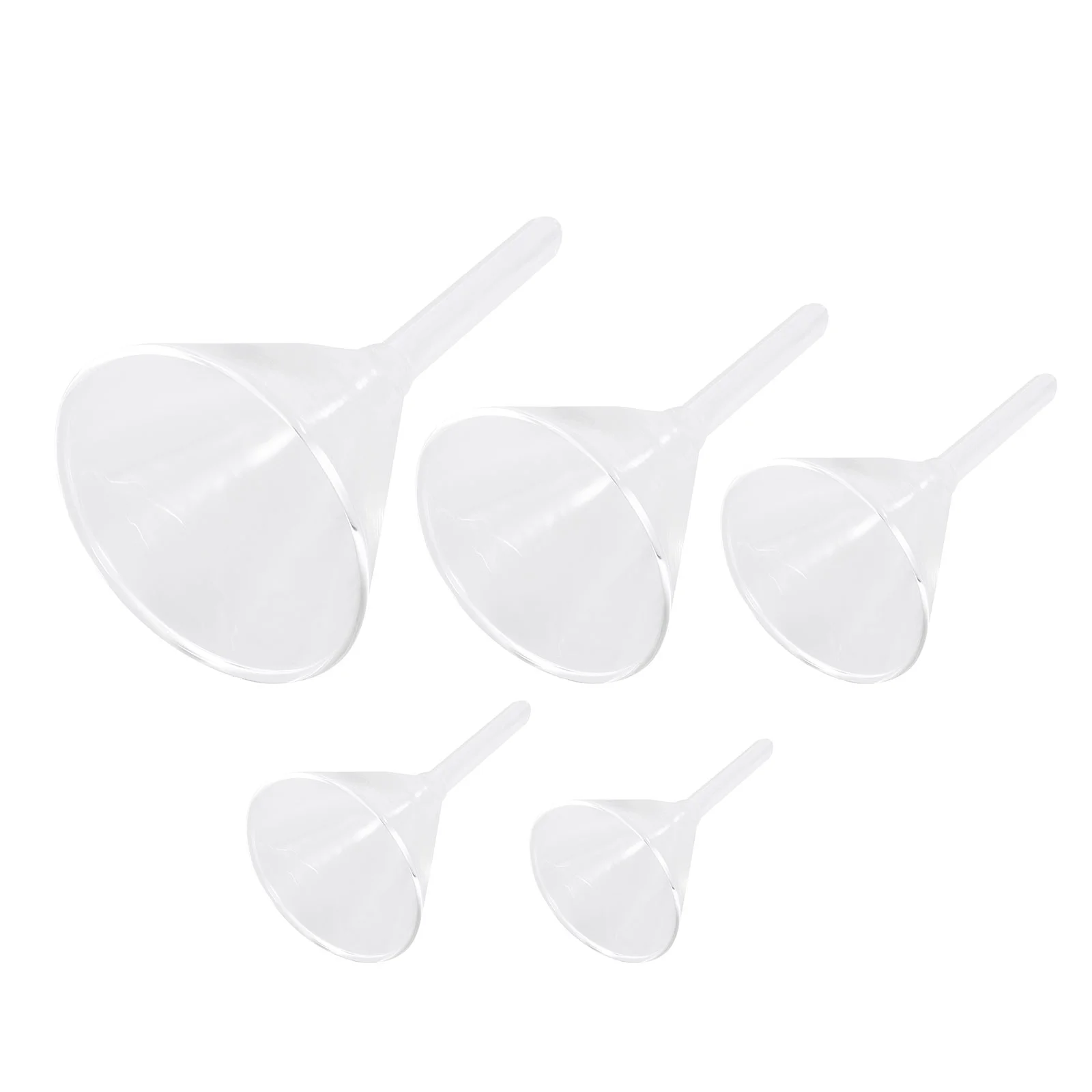 

5 Pcs Glass Funnel Filter Filtering Temperature Resistant Tool Water Bottles Large Filling Triangle