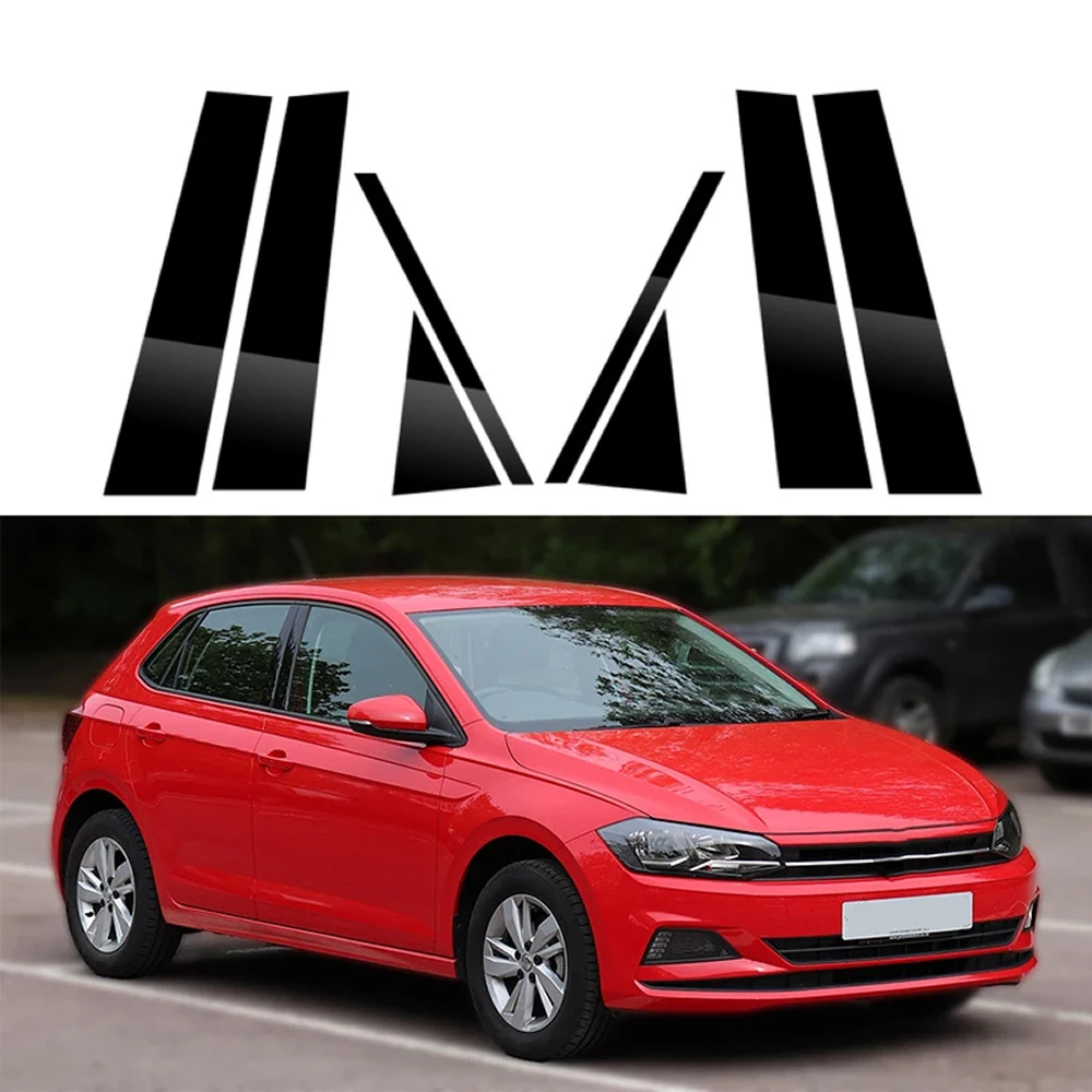 8Pcs For Volkswagen VW Polo 5-door Hatchback Accessories Door Deal Pillar Post Window Decor Cover