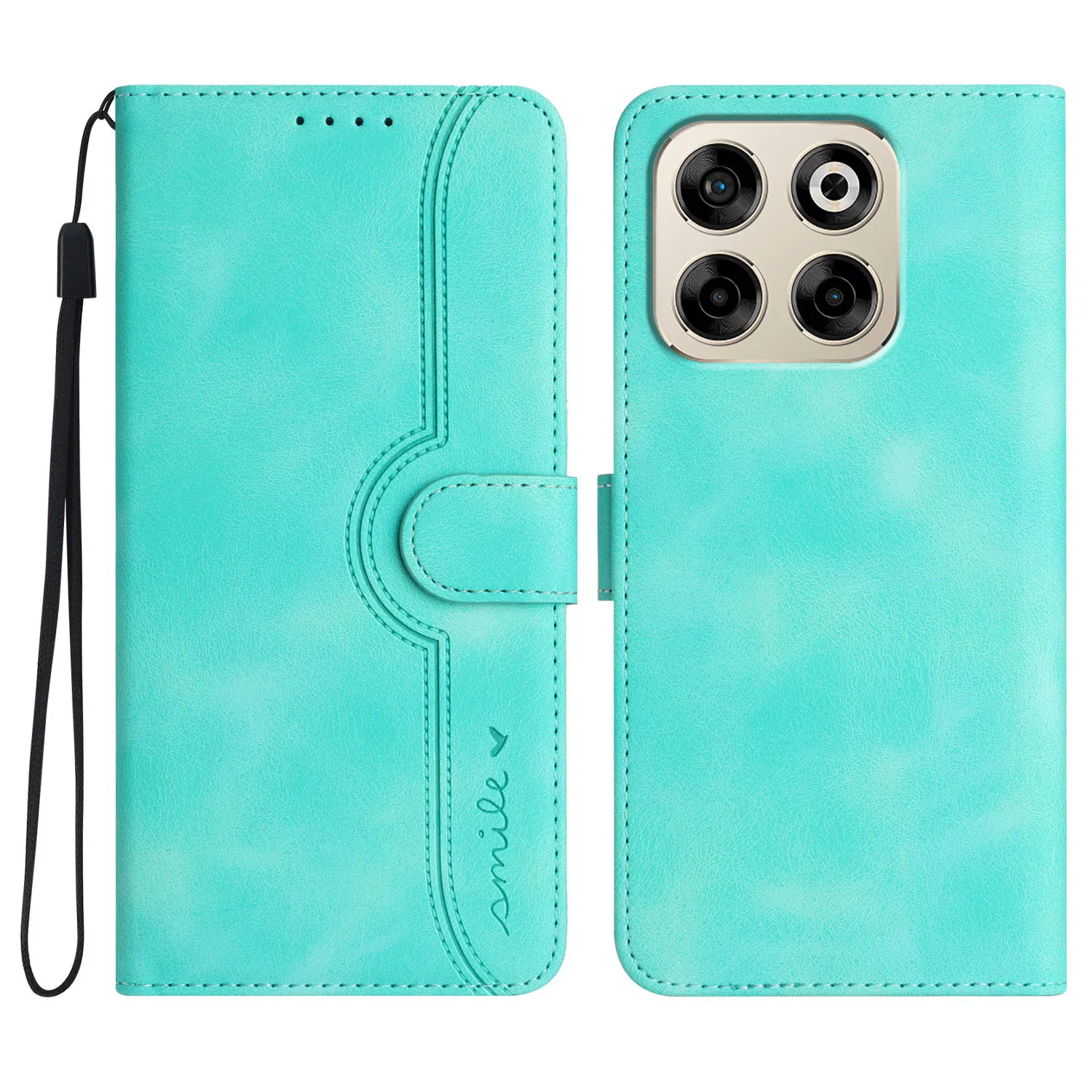 Leather Wallet Flip Book Cover - Elegant Design Case