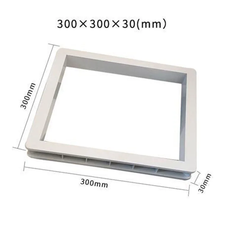 Plastic Insulation Mortar Trial Mold 30 * 30 * 3Cm Detachable Bottomless Test Block Mold Mortar Insulation Material Trial